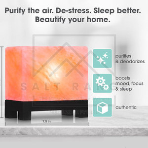 Lampe en sel de l'Himalaya 100% pur, forme de cube sculpté - Haute qualité, taille et logo personnalisables, décoration d'intérieur, meilleur prix - Product Image 4