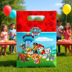 Bolsas de Regalo de Paw Patrol, Plástico, 23X16.5Cm, 6 Piezas, Artículos de Celebración - Product Image 3