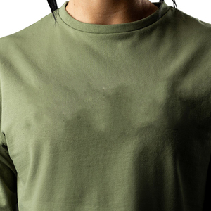 Customizable Women's Fashion Cotton Crop Top T-Shirt <b>Long</b> Sleeve Street Wear with Logo Customizable Top <b>Tshirts</b> - Product Image 5