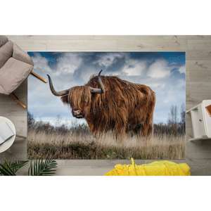 Tapis imprimé : Personnalisé, Mariage, Extérieur, Personnalisé, Bison, Animal, Salon, Cave d'homme, Tapis en velours de luxe - Product Image 3