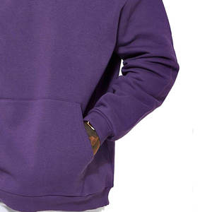 Venta directa de fábrica Sudaderas con capucha de lana de algodón para hombres Diseño de impresión térmica Puff Ropa de invierno para adultos Teñido liso - Product Image 2