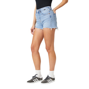 Shorts en jean boyfriend déchirés et délavés vintage pour femmes, mode décontractée d'été, mini shorts en denim sexy, OEM ODM, taille mi-haute - Product Image 2