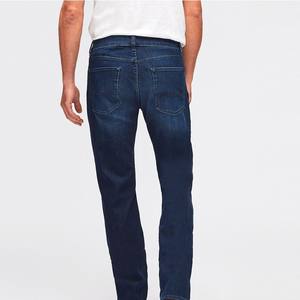 Custom Men's Winter Autumn Solid Color Casual Slim Fit <b>Jeans</b> Pants Mid <b>Waist</b> <b>Elastic</b> Waterproof Breathable 100% Cotton - Product Image 2