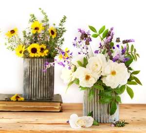 Jardinière décorative en métal galvanisé, Style ferme, jardin, Vase de fleurs, décoration de la maison, mariage, ferme, jardinière décorative - Product Image 4