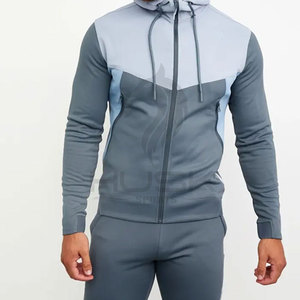 Survêtement de sport pour hommes de haute qualité Hot Fashion Full Zip Spandex Polyester Hoodie avec poches zippées Maternité Caractéristique Offre Spéciale - Product Image 3