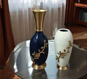 Maceta de hierro de mesa de estilo costero para decoración del hogar de lujo moderno para decoración de jarrón de boda y suelo - Product Image 2