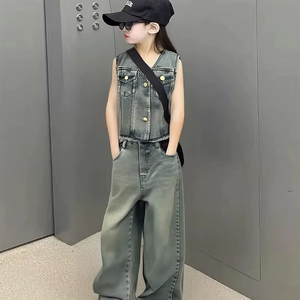 Gilet en jean unisexe sans manches, nouveau design, à la mode, pour hommes et femmes, avec capuche, fourni directement par l'usine - Product Image 3