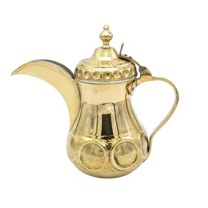 Cafetera árabe Dallah, elegante vajilla de diseño de acero chapado en oro para té y café, accesorio de utensilios de cocina para el hogar - Product Image 1