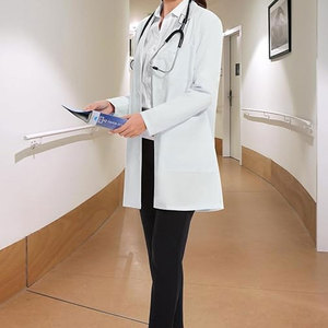 Unisex Hospital Lab <b>Coat</b> Breathable Cotton Fabric Durable <b>Stitching</b> Needle Detection Seamless Fusing Customized - Product Image 4