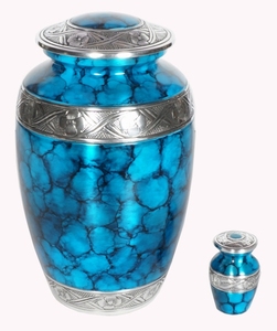 Personalized Adult Ashes Cremation Urn Handmade Eco-Friendly Metal with Modern Design for Home Decor - Product Image 3
