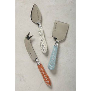 Ensemble de couteaux à fromage en acier inoxydable manche en bambou meilleure qualité argenterie pour table finition marbre poli miroir ustensiles de cuisine - Product Image 3