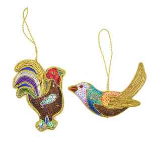 Luxury Decorations Xmas Decorative Hanging <b>Ornaments</b> Luxury Christmas Tree Decorations <b>Hand</b> Embroidery Running Horse - Product Image 5