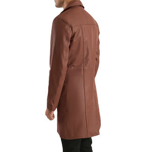 Wholesale Rate Price Sheep Leather Overcoat <b>Men</b> Casual Customized Breathable OEM Design Plus Size Canvas Fabric 80% Goose Down - Product Image 4