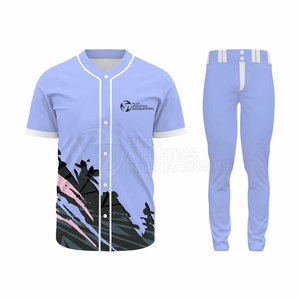 Uniforme de béisbol de Game Day con numeración de sarga de aparejos y esquema de color personalizado Uniforme de béisbol de malla transpirable - Product Image 2