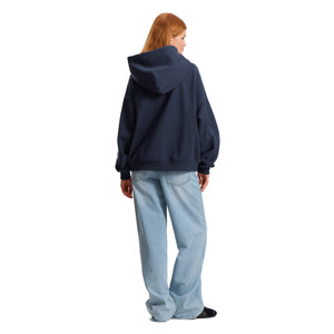 Vente en gros Fabricant de pull à capuche surdimensionné en coton avec fermeture éclair, sweat-shirt à capuche personnalisé Designer bouffant impression hiver devant pour femmes - Product Image 3