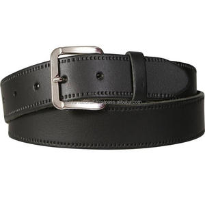 Made <b>in</b> India <b>Men's</b> <b>Real</b> Leather Fashion Casual Belt <b>in</b> <b>Black</b> Brown or Tan Genuine Leather Durable Stitching and Nickel Buckle - Product Image 5