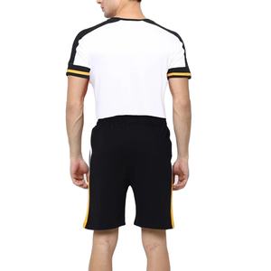 Ensemble short et chemise pour homme en deux pièces, logo personnalisé, taille plus, respirant, séchage rapide, polyester/coton, t-shirt et short d'été en gros - Product Image 2