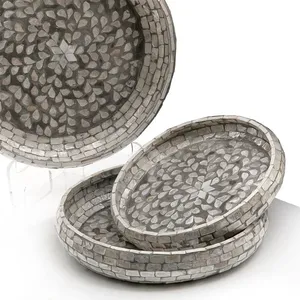 Bandeja de madera con incrustaciones de perlas madre hechas a mano de lujo de alta calidad, venta al por mayor de Vietnam para EID, Ramadán, vacaciones árabes, Té Clary Sage - Product Image 6