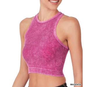 Women Knitted 100% Cotton Solid Color Halter Neck Lace Tassel Hip Hop Crop Tank <b>Top</b> Casual Green - Product Image 1