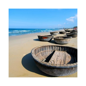 Barco de bambú de Vietnam hecho a mano de alta calidad para proyectos creativos de casas costeras - Product Image 1