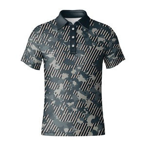 Polo de golf performant en polyester et élasthanne, imprimé par sublimation, léger, vêtements de golf pour hommes - Product Image 3