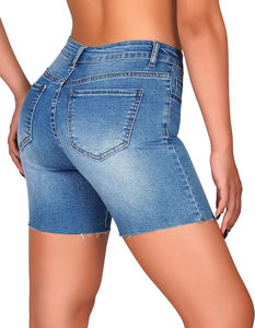 Nouvelle arrivée 2025 Summer Casual Wear Button Slim Fit Femme Shorts Jeans pour femmes - Product Image 3