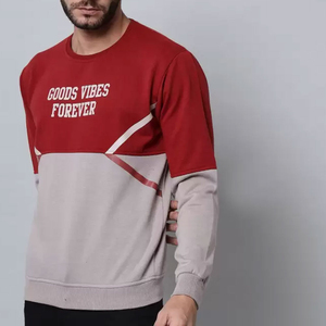 เสื้อสเวตเตอร์สวมหัวของผู้ชายเสื้อสเวตเตอร์ผ้าคอตตอนผสมฮู้ดสีต่างๆสำหรับผู้ชาย - Product Image 3