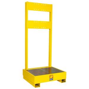 Tanque de descarga completo de 1 posición Meclube con estructura de soporte para almacenamiento de productos químicos - Product Image 1