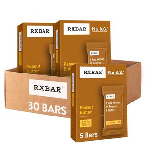 RXBAR Protein <b>Bars</b>, 12g Protein, Gluten Free <b>Snacks</b>, Peanut Butter (6 Boxes, 30 <b>Bars</b>) - Product Image 6