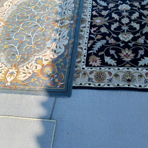 พรมโอรัคสีกรมท่าขนาด9x12พรมปูพื้นขนาดใหญ่สไตล์ตุรกีมีลวดลายแอบสแตรกต์สีเบจสำหรับห้องนั่งเล่นโรงแรม - Product Image 2