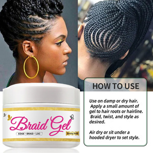 Etiqueta privada All Day Lock Extra Hold 4C Hair Styling Twist Loc Edge vendedor de gel para el cabello trenzado - Product Image 6