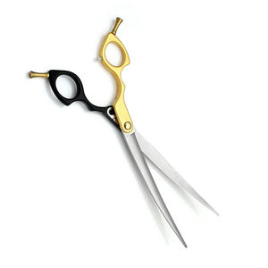 Tijeras de peluquería con mango de diseño personalizado, tijeras de aseo para mascotas de acero y Metal con reposapiés ajustable - Product Image 3