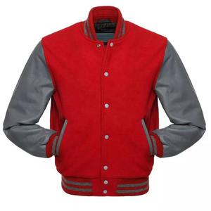 Men's New Design Fashion Loose Varsity College Bomber Baseball Jacket with Stand Collar Chenille Patches Letterman Style - Product Image 5