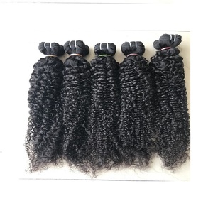 Cabello humano brasileño virgen de visón virgen, rizado, indio, con cierre - Product Image 1