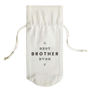 Bolsas de Regalo de Lona de Algodón con la Frase 'Mejor Hermano de Siempre' - Product Image 2