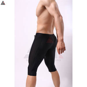 Shorts de compression pour hommes en gros, taille plus, 100% coton, uni, décontracté, sport, course à pied, salle de sport, fitness, séchage rapide, taille élastique - Product Image 6