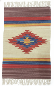 Tapis en coton tissé à la main Cushuttle, rectangulaire, fantaisie, réversible, lavable en machine, motif moderne, pour la maison, le camping, les voyages, l'exercice - Product Image 2