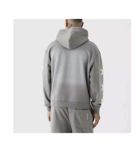 Ensemble de survêtement évasé délavé style français High Street avec impression en relief, sweat à capuche pour homme, service OEM personnalisé - Product Image 6