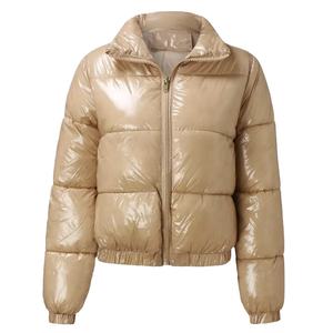 Winter New Puffer OEM High Quality Zipper <b>Waterproof</b> Hooded Thick Ultra <b>Light</b> <b>Mens</b> Canvas Stand High Street Quilted <b>Jacket</b> - Product Image 5