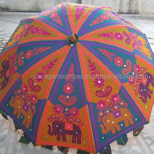 ร่มตกแต่งงานแต่งงานแบบอินเดีย ลายช้าง ทันสมัย สำหรับการตกแต่งธีมแบบดั้งเดิมและสีสันสดใส - Product Image 2