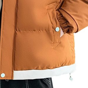 New Design Solid Color Hooded <b>Coat</b> Winter Bubble Plus Size Custom Men Shiny Puffer Outdoor jacket - Product Image 4