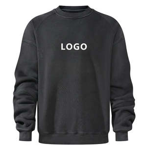 2025 vente chaude mode décontracté personnalisé lettre graphique Logo coton ample col rond pull sweat hommes - Product Image 1