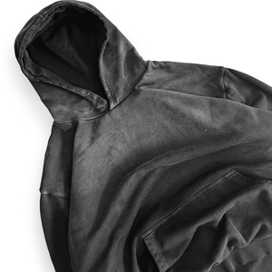 Vente en gros sweat à capuche vintage lavé à l'acide sweat à capuche uni personnalisé lourd surdimensionné vierge en éponge française sweats à capuche épaules tombantes - Product Image 2
