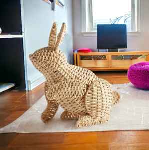 Nueva Cesta de Mimbre Hecha a Mano, Cesta de Conejito para Niños, Cesta de Mimbre para Guardar Dulces, Juguetes para Niños y Decoración de Guardería - Product Image 2