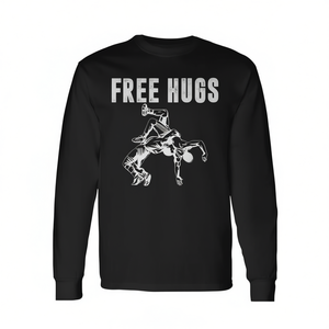 T-shirt promotionnel à manches longues « Free Hugs Wrestling » pour lutteurs - Product Image 2