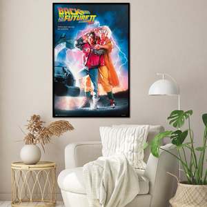 Modern Style Back to the Future Part II <b>Poster</b> Black <b>Frame</b> for Wall Decor - Product Image 1