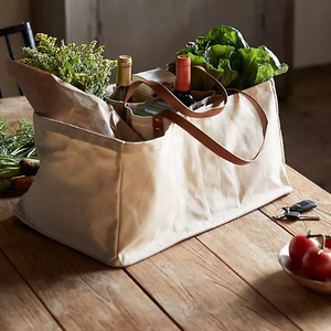 ถุงผ้าแคนวาสที่ทนทานเป็นมิตรกับสิ่งแวดล้อมล้างทำความสะอาดได้สำหรับผักผลไม้การจัดเก็บการช้อปปิ้งและการสร้างแบรนด์ส่งเสริมการขาย - Product Image 2
