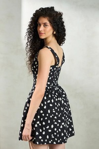 Indian Hand <b>Block</b> <b>Printed</b> 100% Cotton Summer Dress Women Casual Boho-Style Mini Dress Natural Waistline Eco-Friendly Fabric - Product Image 4