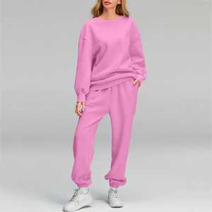 Mode de rue Hip Hop lâche sport course deux pièces ensemble Fitness pleine longueur femme vêtements extérieur pyjama femmes survêtements - Product Image 3