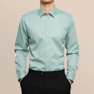 Top Trending Casual Camisas lisas Nuevas transpirables camisas de manga larga para hombres 100% Algodón Camisas al por mayor - Product Image 3